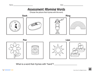 Assessment: Rhyming Words