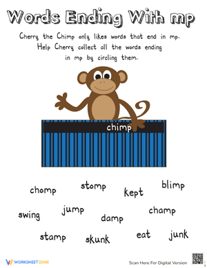 Cherry the Chimp: Words Ending with -Mp