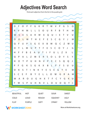 Adjective Wordsearch