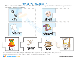 Rhyming Words Puzzle #7