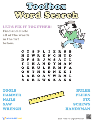 Word Search: Tool Box