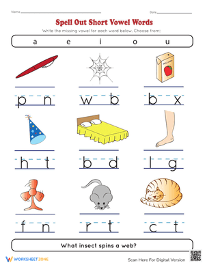 Spell Out Short Vowel Words