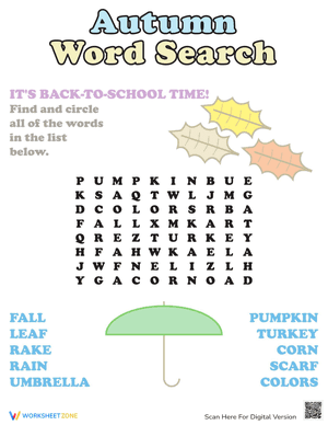 Word Search: Autumn