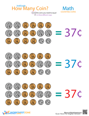 How Many Coins Make 37 Cents?