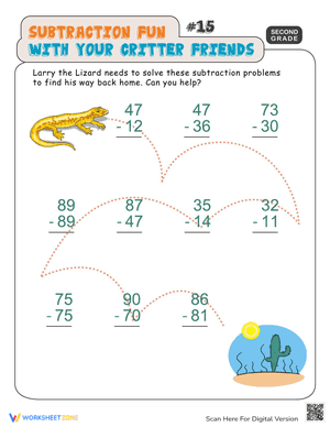 Critter Subtraction Fun #15