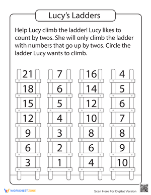 Counting by Twos: Lucy's Ladders