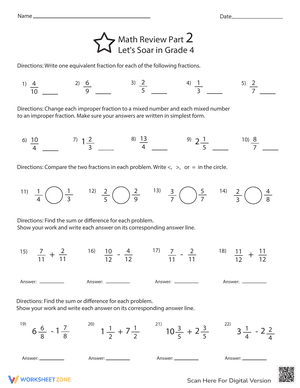 Math Review Part 2: Let's Soar in Grade 4