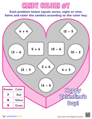 Valentine's Day Math Facts #7