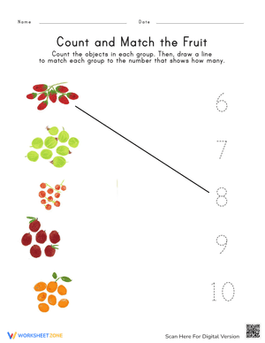 Count and Match the Fruit