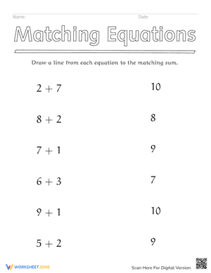 Matching Equations