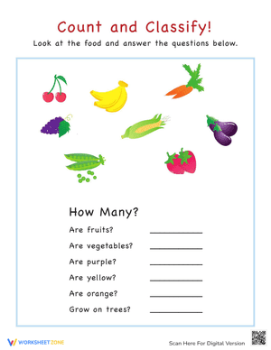 Count and Classify: Fruits and Vegetables