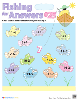 Fishing For Math Facts: Seven