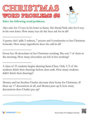 Christmas Word Problems #5