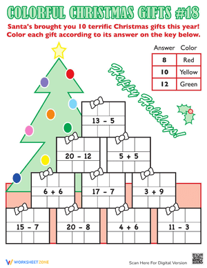 Colorful Christmas Math #18