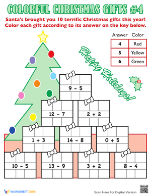 Colorful Christmas Math #4