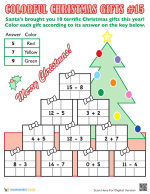 Colorful Christmas Math #15