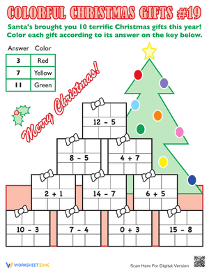 Colorful Christmas Math #19