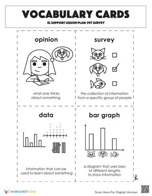Vocabulary Cards: Pet Survey