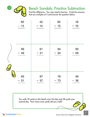 Subtraction and Multiples of 5