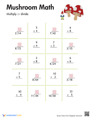 Multiplication & Division: Mushroom Math