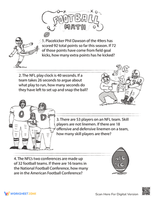 More Football Word Problems