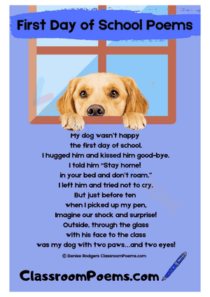 First Day of School Poems 1