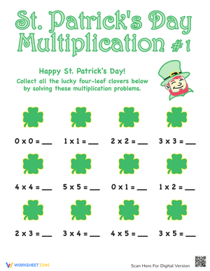 St. Patrick's Day Multiplication #1