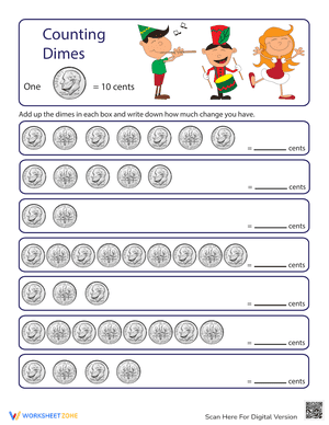 Counting By Tens: Dimes