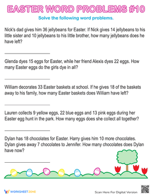 Easter Word Problems #10