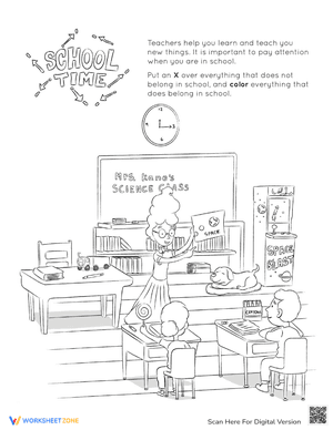 School Time Coloring Page