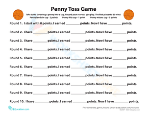 Penny Toss Game
