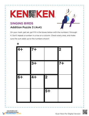 Singing Birds KenKen® Puzzle