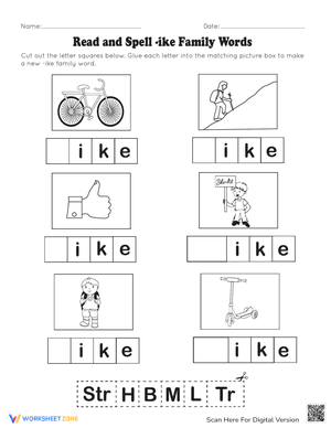 Read and Spell -ike Family Words