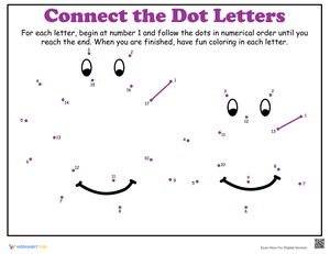 Dot-to-Dot Alphabet: C