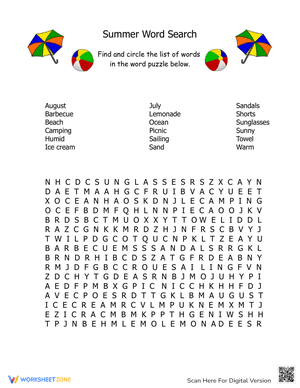 Summer Word Search #2