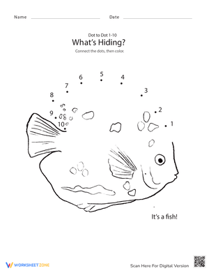 Dot to Dot 1-10: Fish