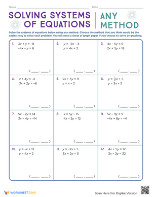 Solving Systems of Equations: Any Method