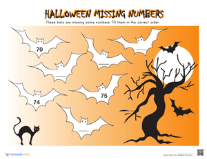 Halloween Numbers: Bats