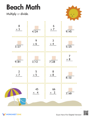 Multiplication & Division: Beach Math