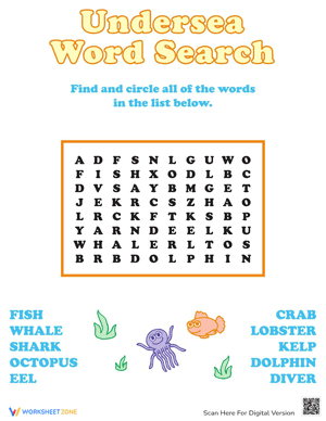 Undersea Word Search