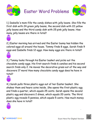 Word Problems for Easter!