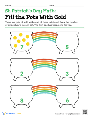 St. Patrick's Day Math: Fill the Pots With Gold