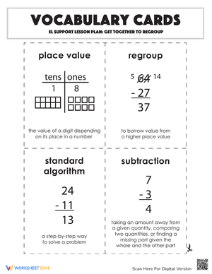 Vocabulary Cards: Get Together to Regroup