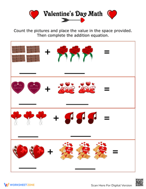 Valentine's Day Picture Math