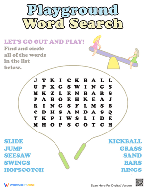 Playground Word Search