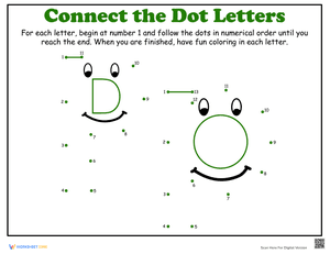 Dot-to-Dot Alphabet: P