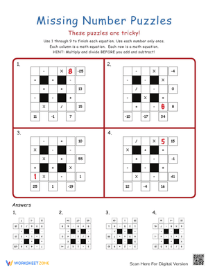 Great Grid Math Puzzles