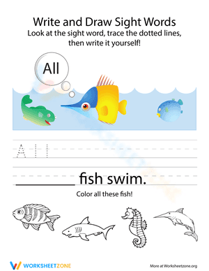 Write and Draw Sight Words: All