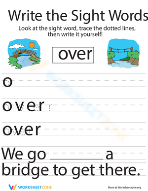 Write the Sight Words: "Over"