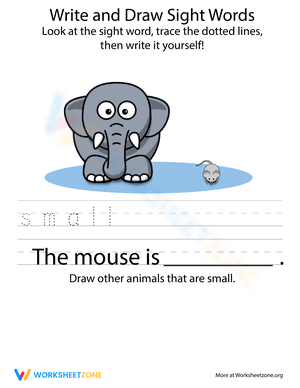 Write and Draw Sight Words: Small